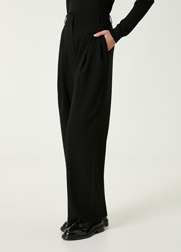 Beymen Club Siyah Krep Palazzo Pantolon - 2