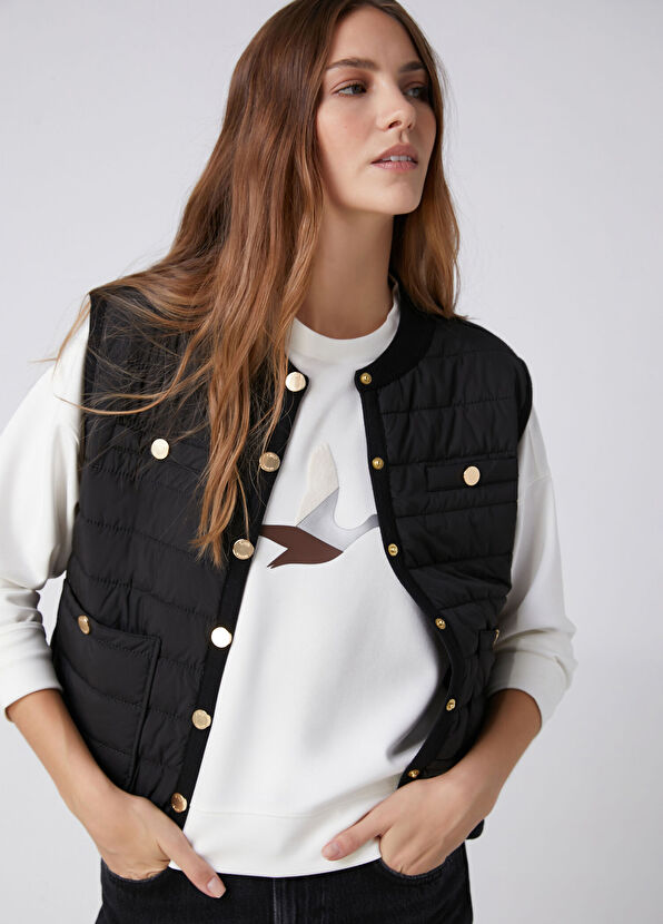 Beymen Club Siyah Kapitoneli Bomber Yelek - 2