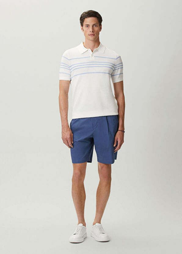 Beymen Club Navy Blue Pleated Technical Fabric Shorts - 1