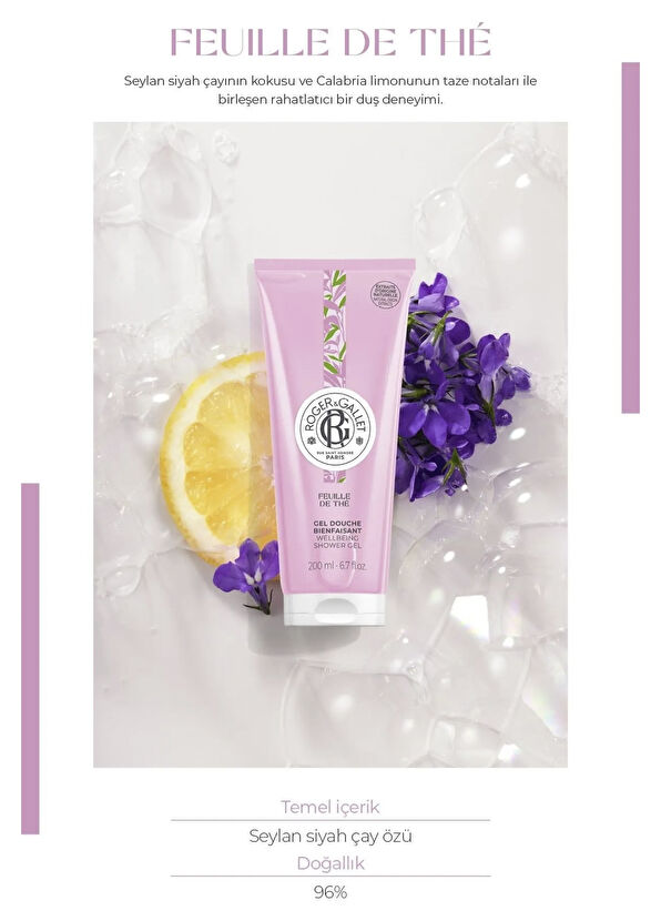 Roger&Gallet Feuille De Thé Ceylon Tea Extract Fresh Intense Foam Shower Gel 200 ml - 3