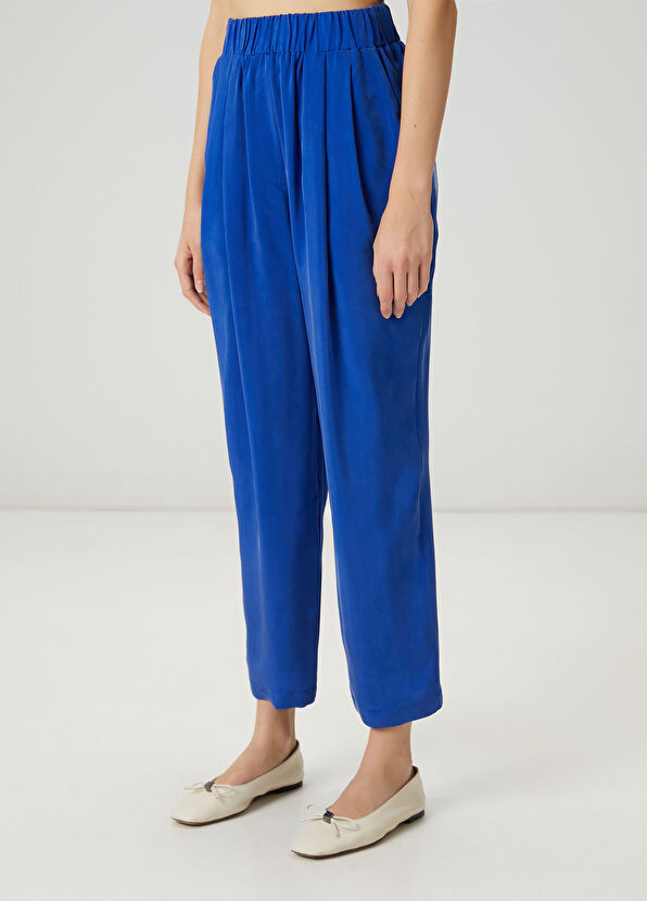 Beymen Club Mavi Cupro Havuç Pantolon - 2