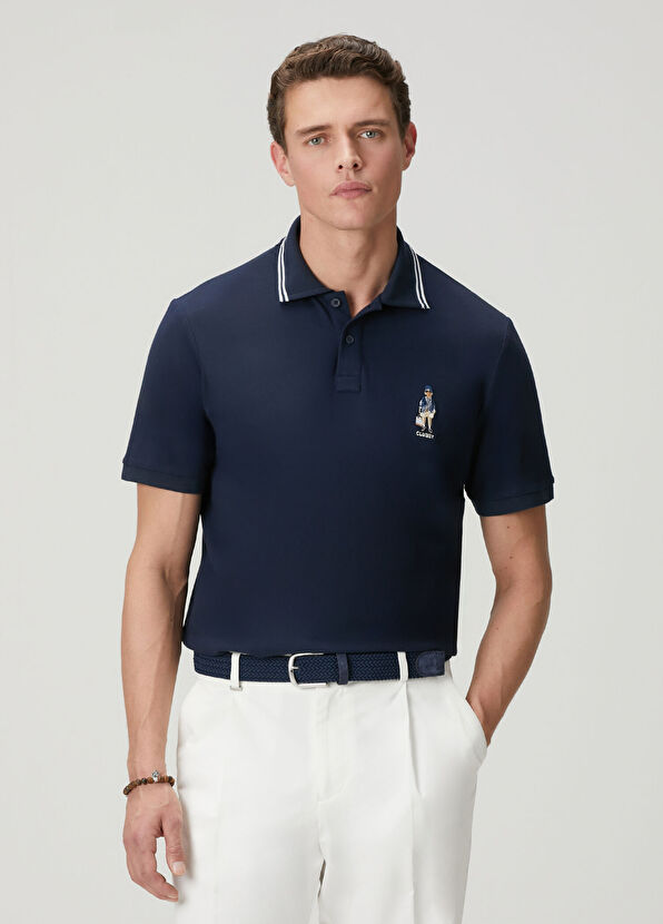 Beymen Club Comfort Fit Dark Navy Blue Clubby Pique Polo T-Shi - 2