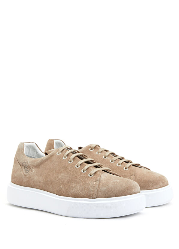 Beymen Club Bej Logolu Erkek Deri Sneaker - 2