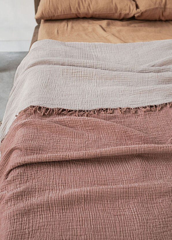 Barine Cocoon Tarçın Rengi %100 Pamuk King Size Yatak Örtüsü 240 x 260 cm - 3