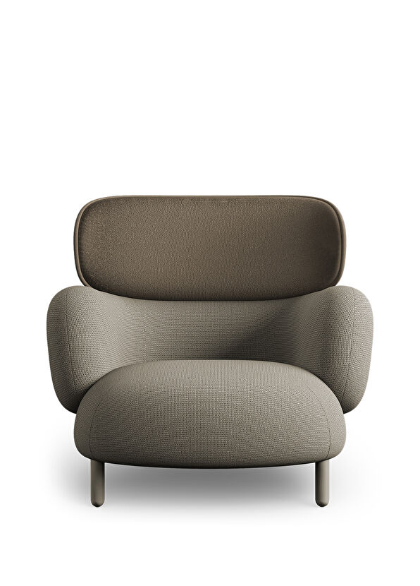 Borbo Moby High Gri Metal Ayaklı Berjer - 2