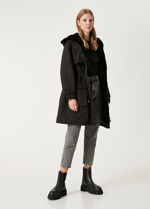 Beymen Club Black Hooded Coat - 3