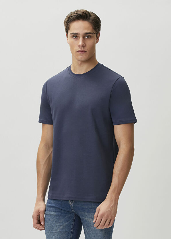 Beymen Club Lacivert İnterlok T-shirt - 4