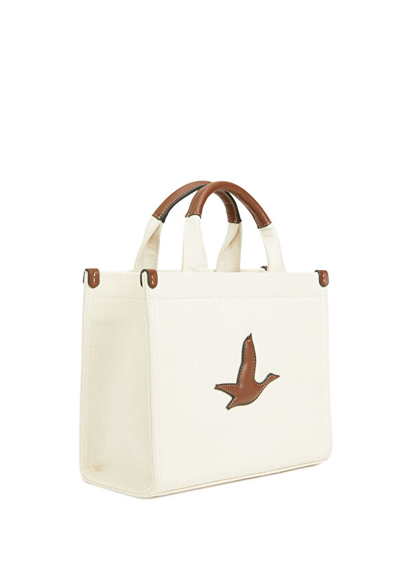 Beymen Club Ecru Small Women's Canvas Bag - 2