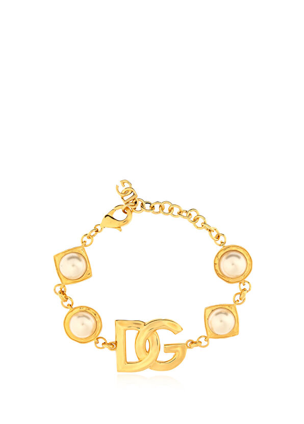 Dolce&Gabbana Gold Logo Detaylı Kadın Bileklik - 1