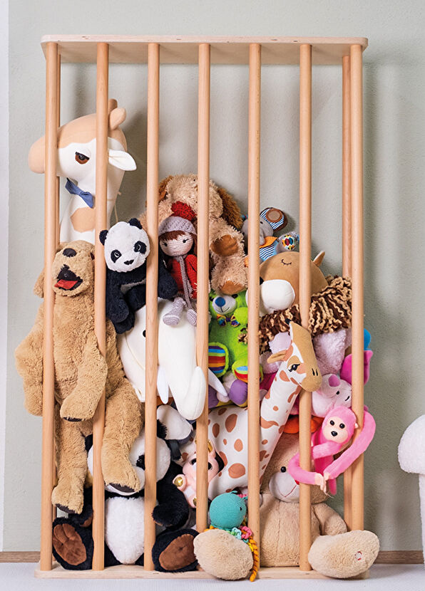 Orfis Kids Montessori Birch Wood Plush Toy Large Children's Room Storage Unit - 2