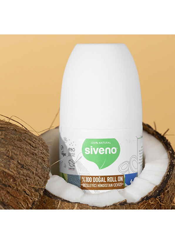 Siveno Natural Deodorant Herbal Vegan Coconut Roll On 50 ml - 3