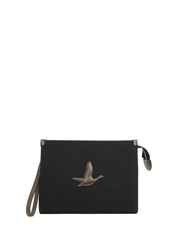 Beymen Club Black Embossed Logo Women's Hand Portfolio - 1