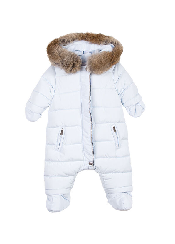 Tartine Et Chocolat Mavi Kapüşonlu Erkek Bebek Astronot Mont - 1