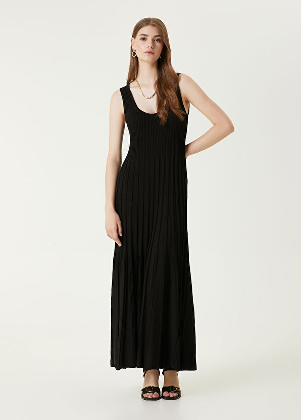 Beymen Club Black Maxi Knit Dress - 3