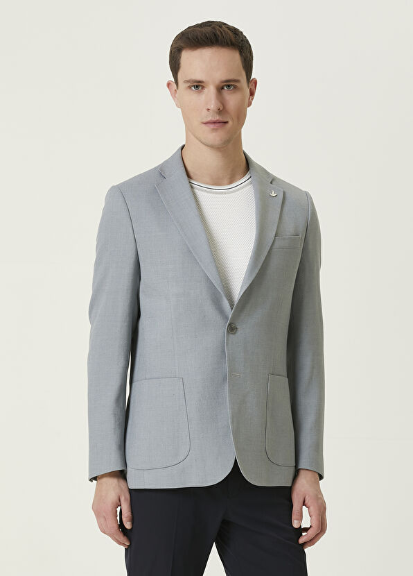 Beymen Club Gri Yün Karışımlı Ceket - 1