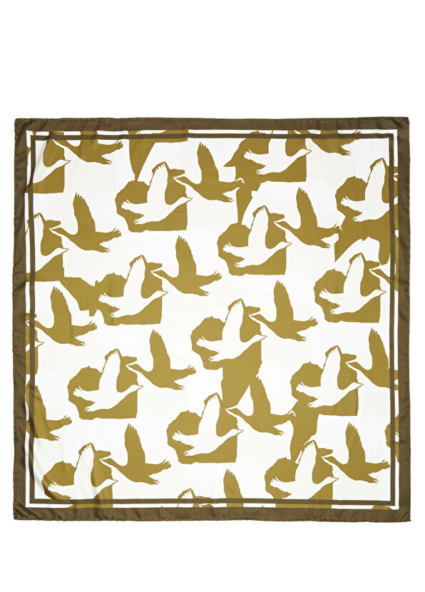 Beymen Club Beyaz Yeşil Eşarp - 2