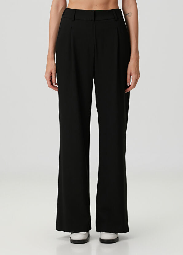 Beymen Club Siyah Geniş Paça Pantolon - 2