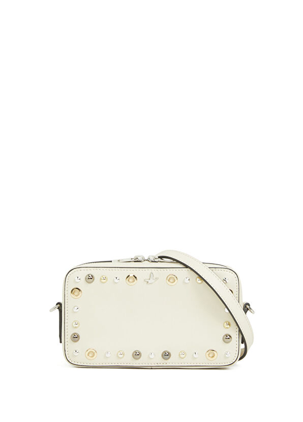 Beymen Club Ecru Stud Women's Leather Bag - 1