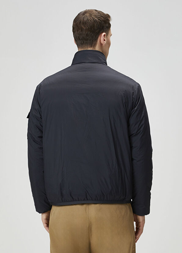 Lacivert Kapüşonlu Mont - Görsel 5