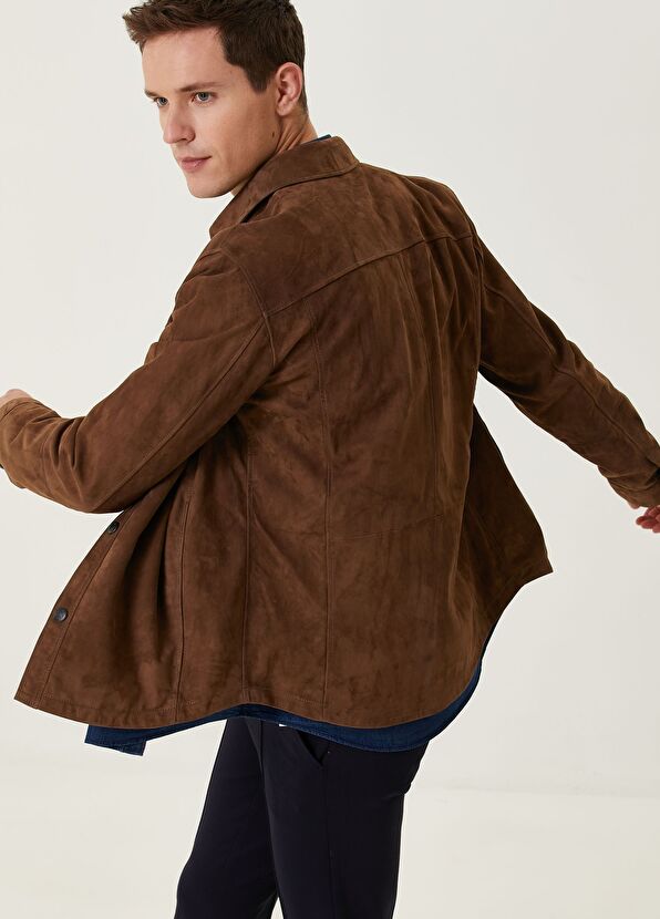 Beymen Club Brown Suede Shirt - 2