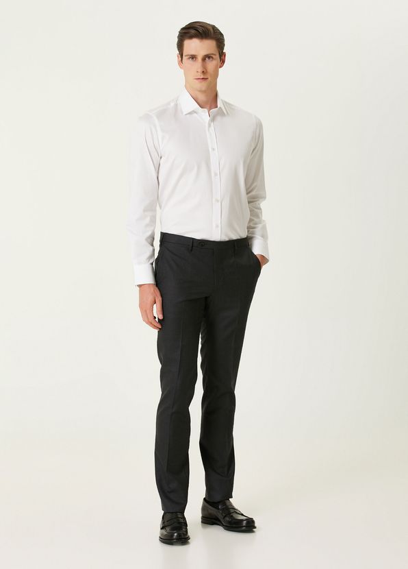 Rota Dark Grey Wool Pants - 1