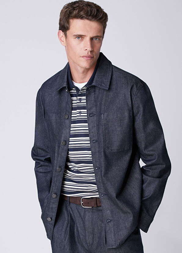 Beymen Club Navy Blue Denim Shirt - 2