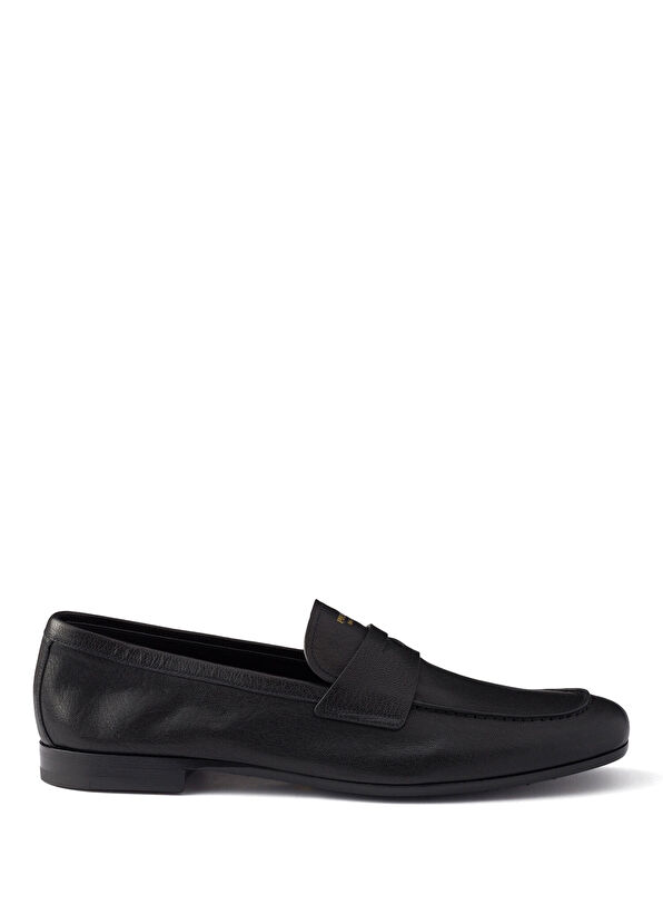 Prada Black Leather Men's Loafers - 1