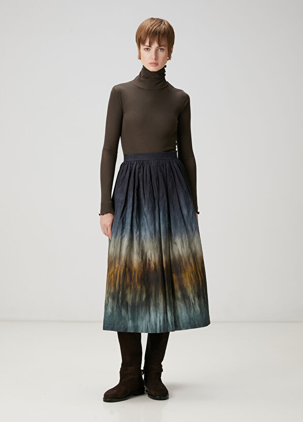 Beymen Club Mavi Kloş Uzun Etek - 1