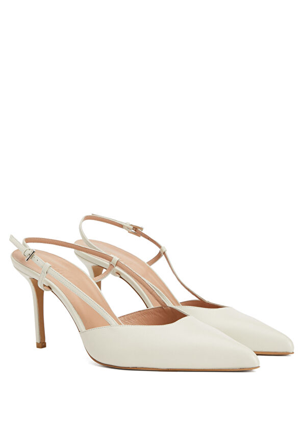 Beymen Club Ecru Leather Heels - 2