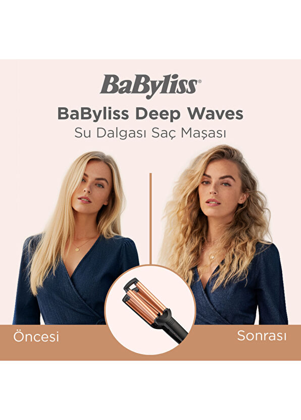 BaByliss W2447E Deep Waves Black Water Wave Curling Iron - 2