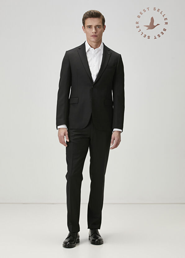Beymen Club Drop 6 Black Classic Fine Wool Suit - 1