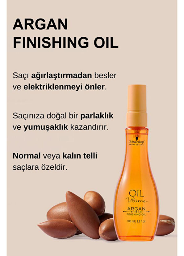 Oil Ultime Argan Finishing Oil Nourishing Argan Oil for Normal and Thick Hair 100 ml - 2