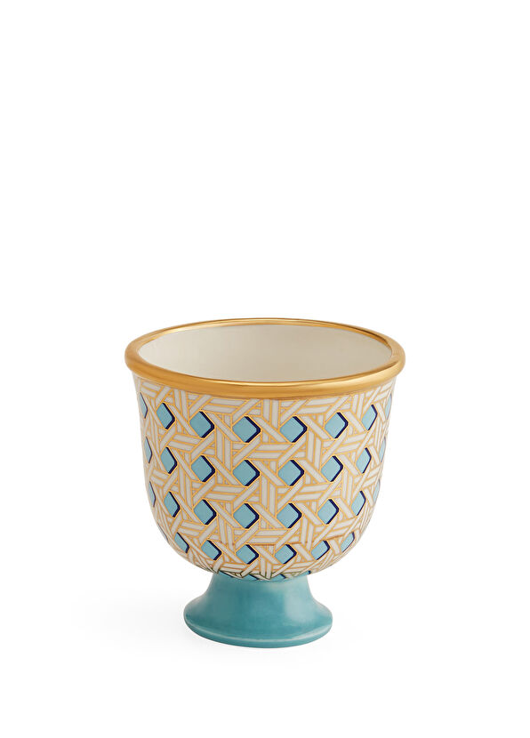 Jonathan Adler Basketweave Ceramic Decorative Bowl - 1