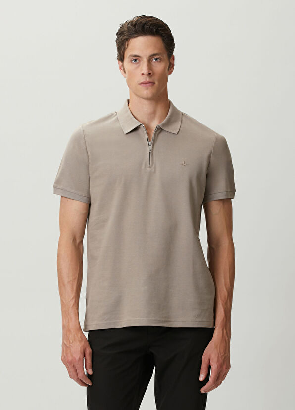 Beymen Club Mink Polo Zippered T-Shirt - 2