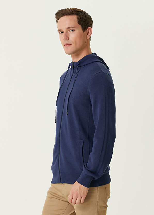 Beymen Club Navy Blue Hooded Cardigan - 2