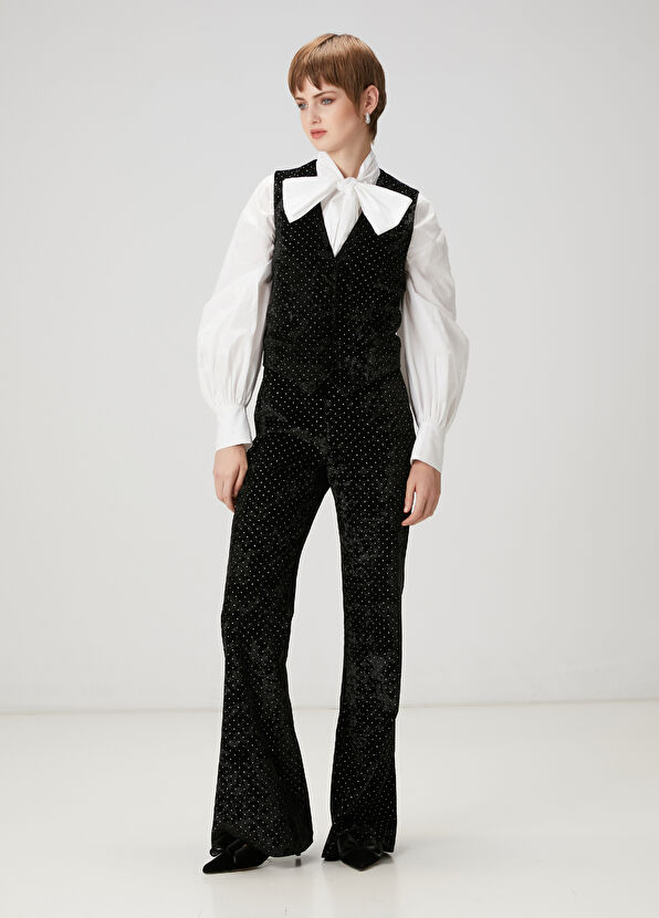 Beymen Club Black Embellished Velvet Evening Dresses - 3