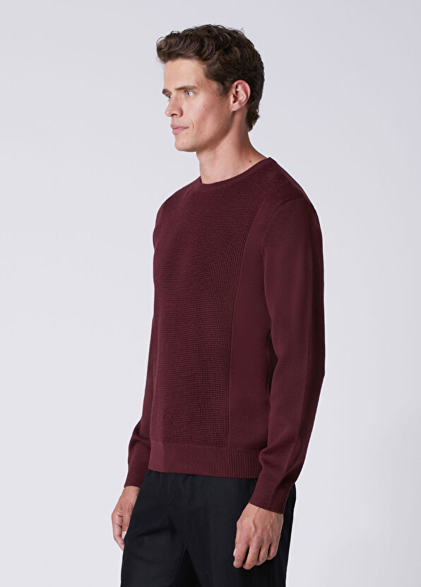 Beymen Club Plum Knitted Detailed Wool Sweater - 4