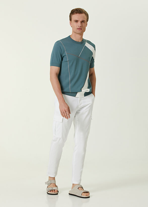 Beymen Club Beyaz Dar Paça Kargo Pantolon - 1