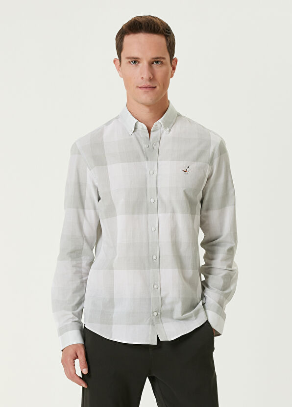 Beymen Club Comfort Fit Çağla İnce Ekose Desenli Gömlek - 1