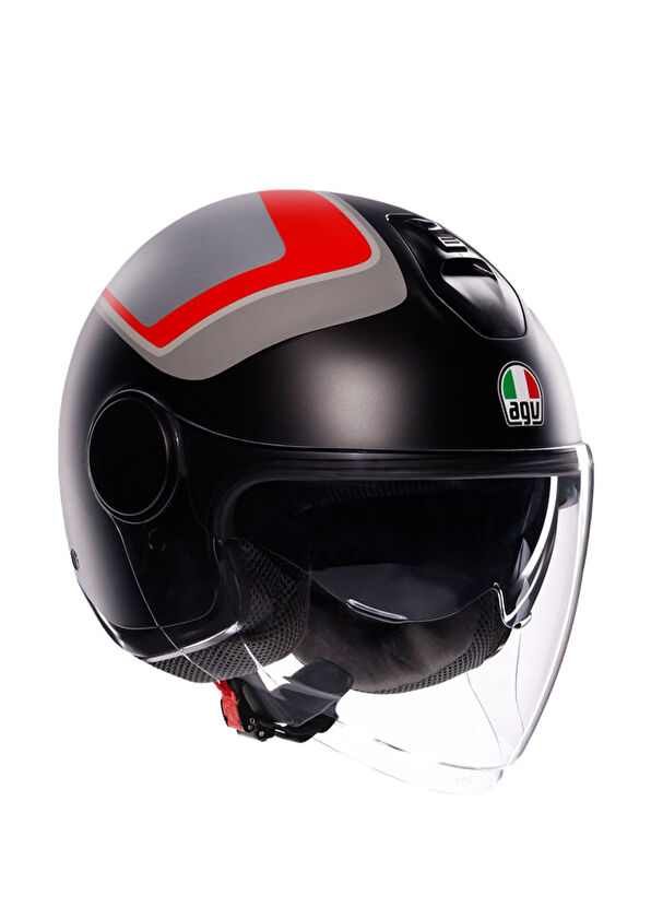 Agv Eteres Scaglieri Matt Grey Red Açık Motosiklet Kaskı - 1