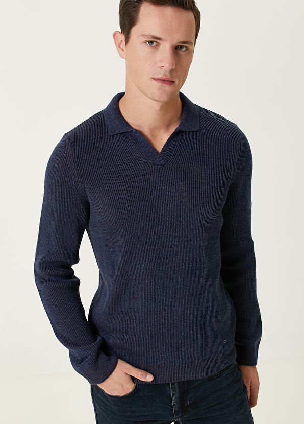 Beymen Club Indigo Polo Sweater - 2