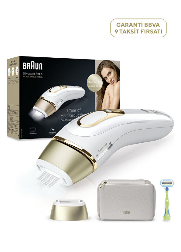 Braun Silk Expert Pro 5 PL5052 1 Başlıklı Çantalı IPL Lazer Epilasyon Aleti  + Venus Traş Makinesi - 1