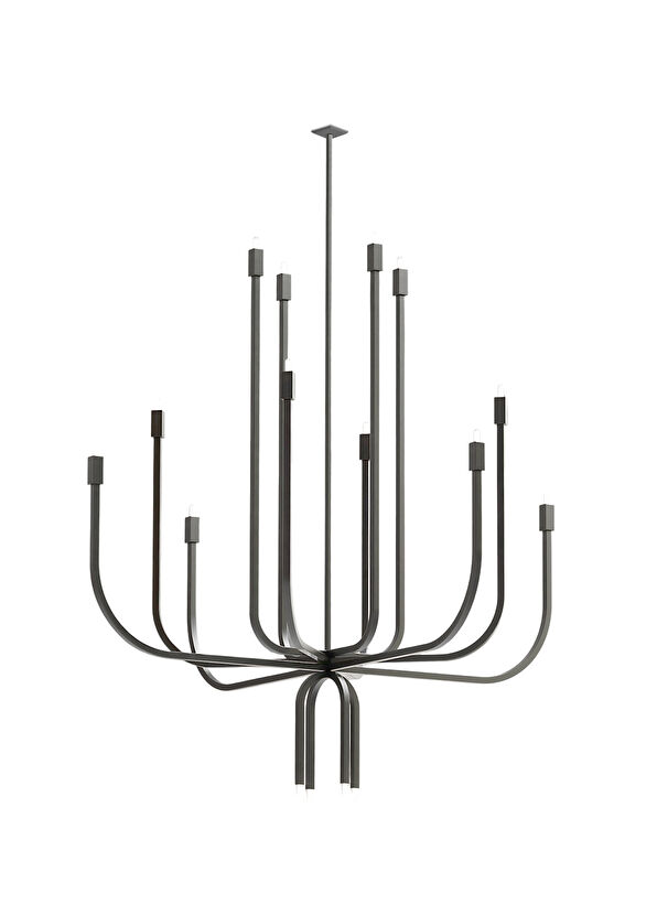 Waxy Design Studio Candle Koyu Metalik Gri Led Avize - 1