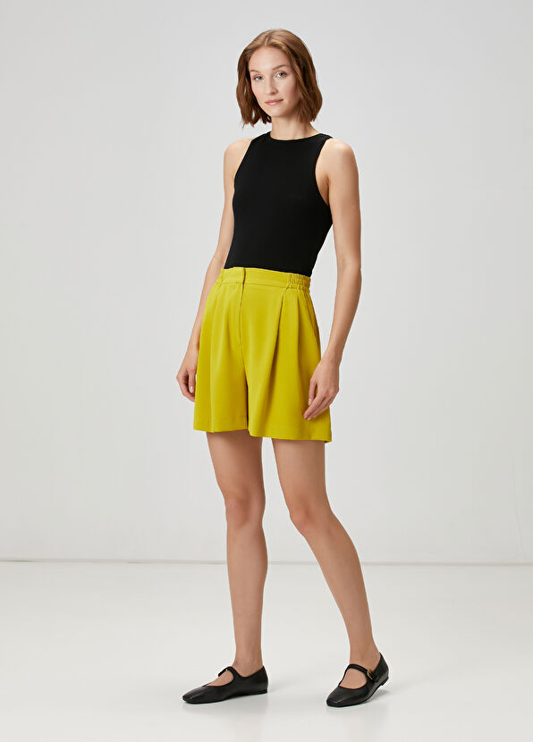 Beymen Club Green Pleated Shorts - 1