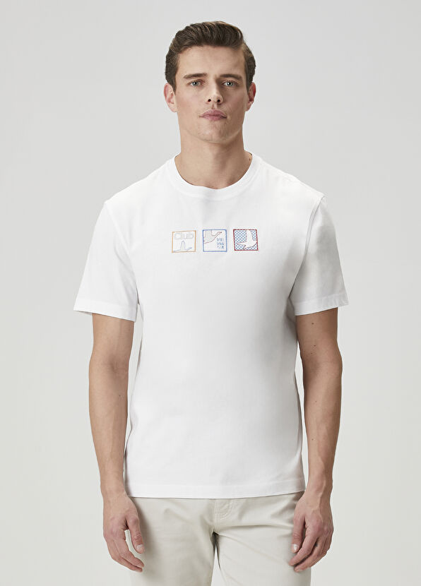Beymen Club White Printed T-Shirt - 2