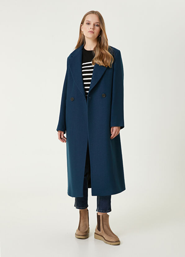 Beymen Club Oil Double Breasted Wool Coat - 1