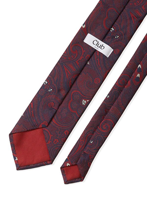 Beymen Club Bordo Şal Desenli Kravat - 2