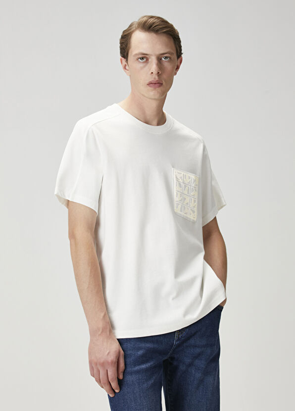 Beymen Club Beyaz Logo Detaylı T-shirt - 1