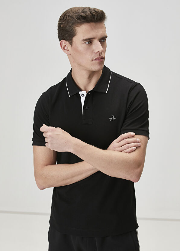 Beymen Club Slim Fit Siyah Polo Yaka T-shirt - 1