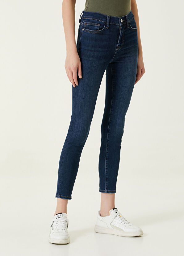 Frame Denim Le High Skinny Lacivert Jean Pantolon - 2